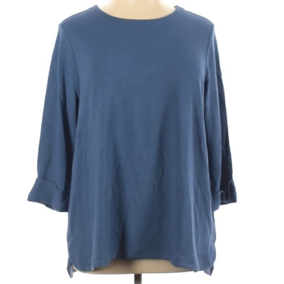 NWT J Jill 3/4 sleeve top in Twilight  size XL - Picture 2 of 5